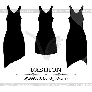 Little black dresses - vector clip art