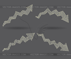 Complete set of arrow concept - vector clipart