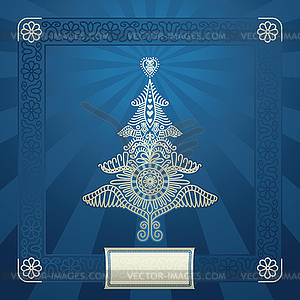 Christmas greeting card - vector image