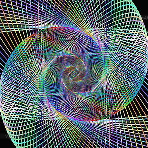 Colorful string spiral design - vector image