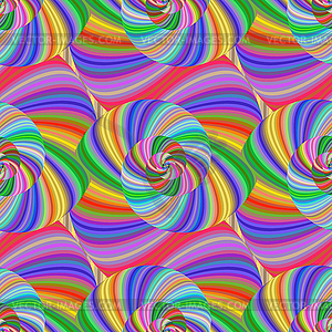 Colored spiral fractal pattern in bright colors - vector image