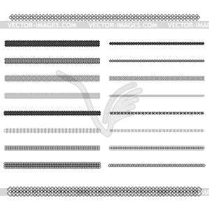 Графические элементы дизайна - делитель набор линия - стоковое векторное изображение