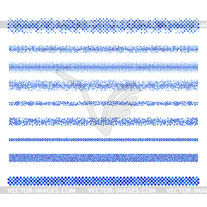 Web design elements - blue page divider line set - vector clipart