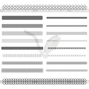 Graphic design elements - page divider line set - vector clipart