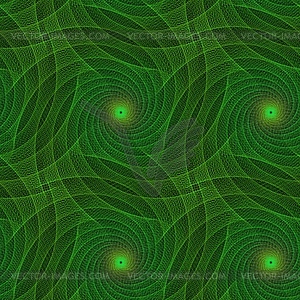 Seamless green fractal pattern background - vector image