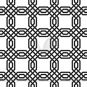 Seamless monochrome lattice pattern - vector clip art