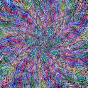 Colorful spiral stripe fractal design - royalty-free vector image