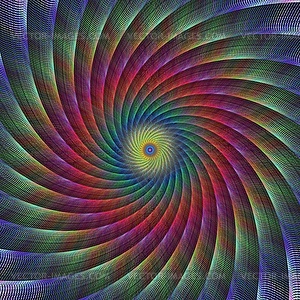 Multicolor swirl fractal design - vector clip art