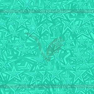 Turquoise seamless star pattern background - vector clip art