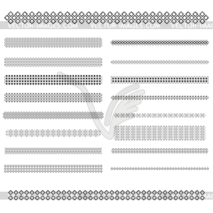 Design elements - text divider line set - vector clipart