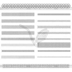 Design elements - text divider line set - vector image