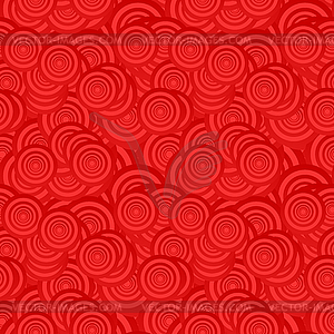 Red seamless circle pattern background - vector image