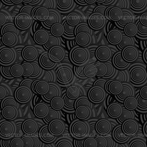 Black seamless circle pattern background - royalty-free vector image