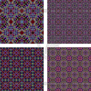 Colorful seamless mosaic glass set - vector image