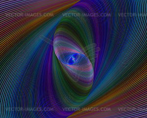 Colorful elliptical fractal background - vector image