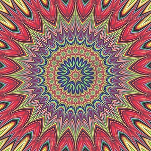 Flame mandala fractal design background - vector clip art