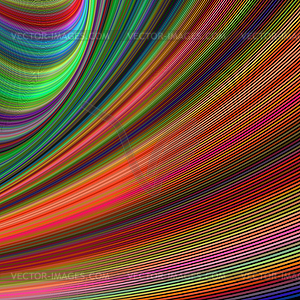 Fractal curves - abstract colorful digital art - vector clipart