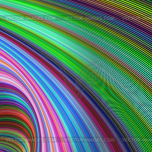 Striped vortex - colorful fractal background - vector image