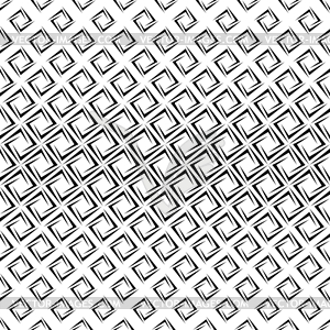 Monochrome repeating rectangular spiral pattern - vector clipart