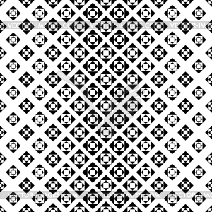 Monochrome repeating geometric pattern - vector image