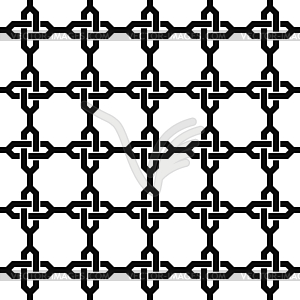 Monochrome seamless chain pattern - stock vector clipart