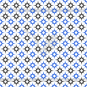 Black blue seamless star pattern wallpaper - vector image