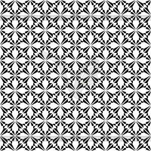 Monochrome seamless geometric pattern - vector clipart