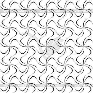 Monochrome seamless wave line pattern - vector image