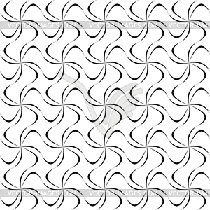 Monochrome seamless wave line pattern - vector image