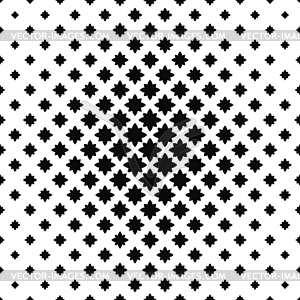 Monochrome seamless stylized floral pattern - vector clipart