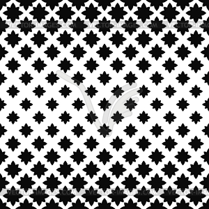 Monochrome seamless stylized floral pattern - vector image