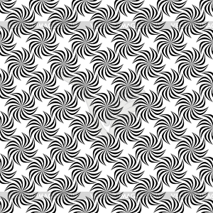 Seamless monochrome stylized floral pattern - vector image