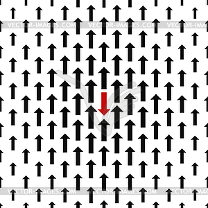 Seamless arrow pattern of resistance - vector clip art