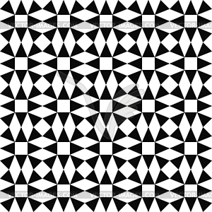 Seamless monochrome triangle pattern background - vector image