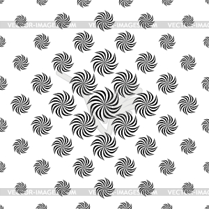 Seamless monochrome stylized floral pattern - vector EPS clipart