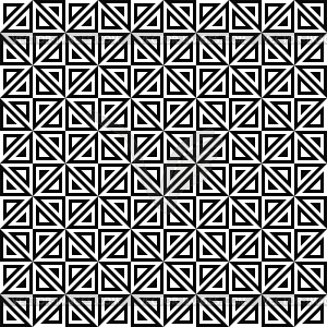 Seamless monochrome triangle pattern design - vector image