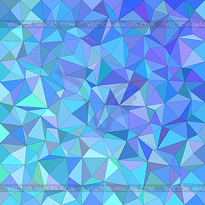 Blue irregular triangle mosaic background - vector clip art