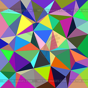 Multicolored irregular triangle mosaic background - vector image