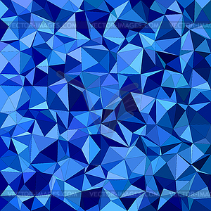 Blue irregular triangle mosaic background - vector image