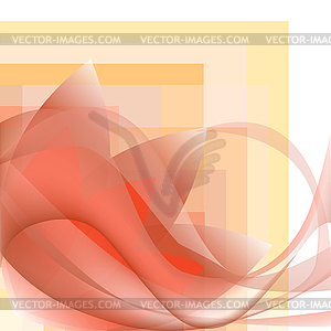 Corner pattern waves whit flower on geometric - vector clipart