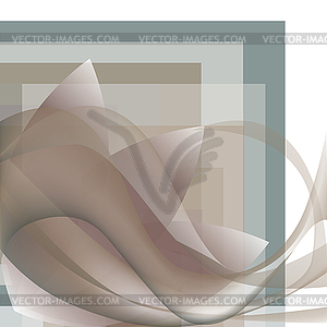 Corner pattern waves whit flower on geometric - vector image