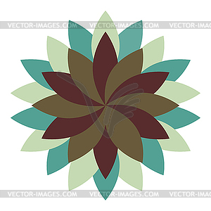 Красивая цветок лотоса Цвет Whee - изображение в векторном формате