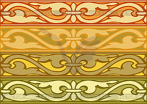 Decorative borders vintage style gold - vector image