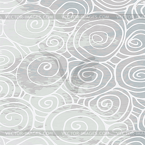 Seamless wave hand-drawn pattern, waves abstract - vector clip art