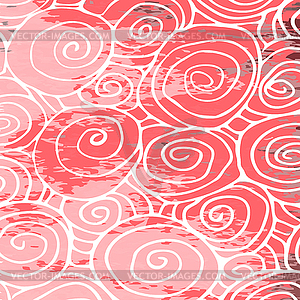 Seamless wave hand-drawn pattern, waves abstract - vector clipart