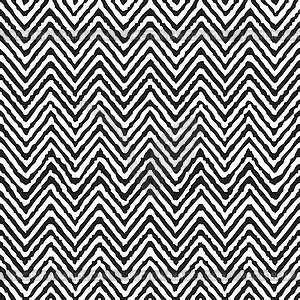 Hand drawing zigzag geometrical ethnic pattern - vector image