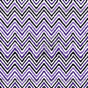 Hand drawing zigzag geometrical ethnic pattern - vector clipart