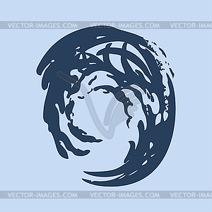 Фон волны круг - векторизованное изображение клипарта