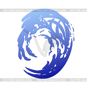 Wave circle background - vector image