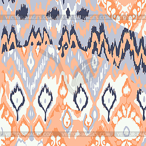 Colored seamless ethnic print pattern - vector EPS clipart